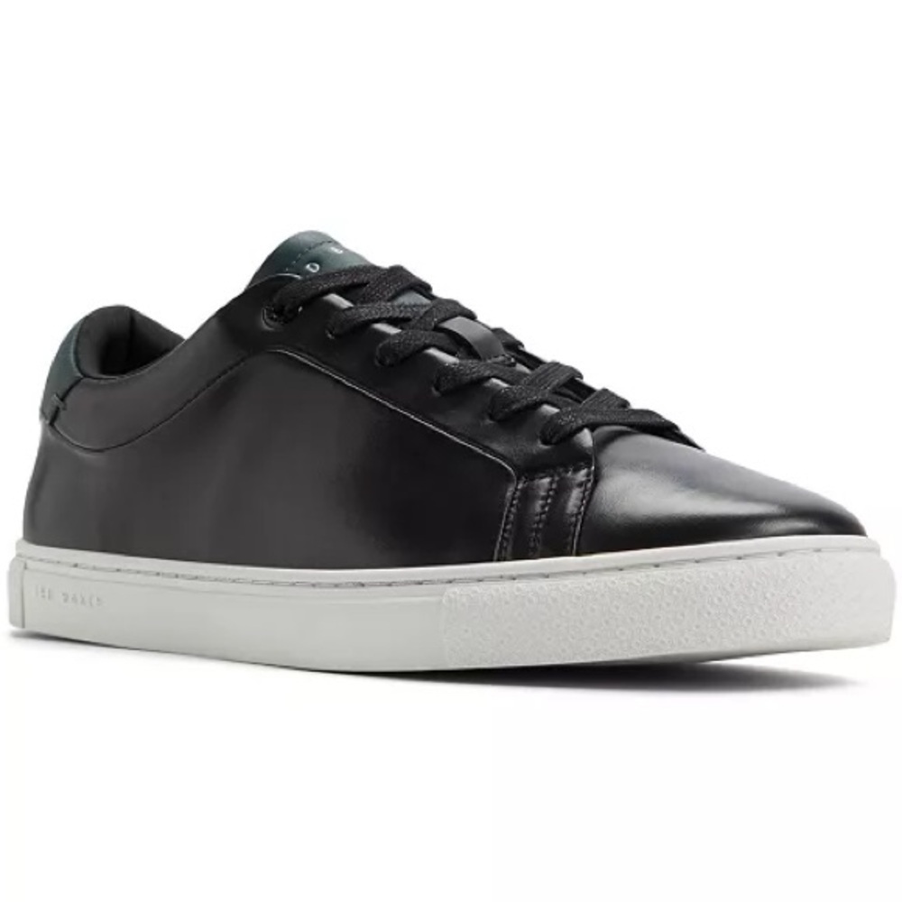 Ted Baker Men's Robberto Lace Up Black Leather Sneakers Size 12